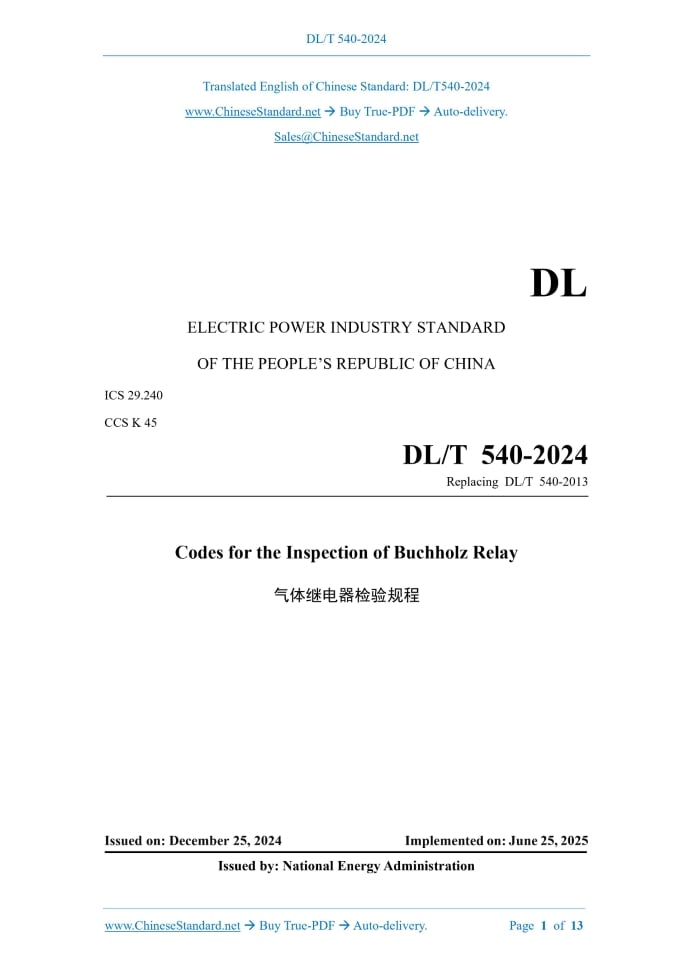 DL/T 540-2024