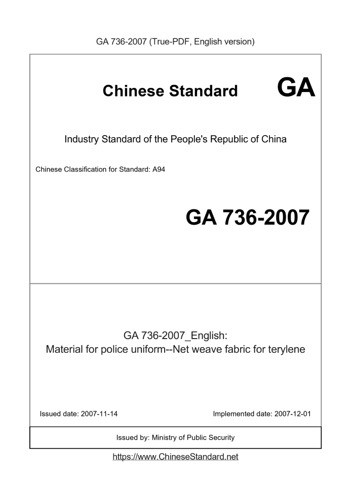 GA 736-2007