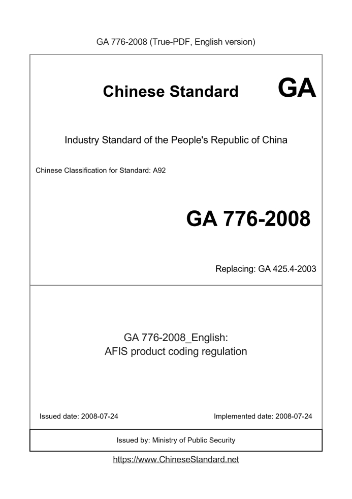 GA 776-2008