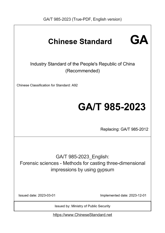 GA/T 985-2023