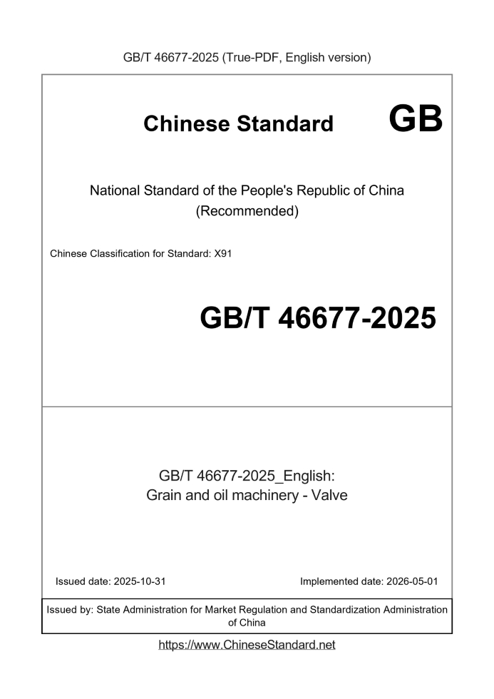 GB/T 46677-2025 English cover page