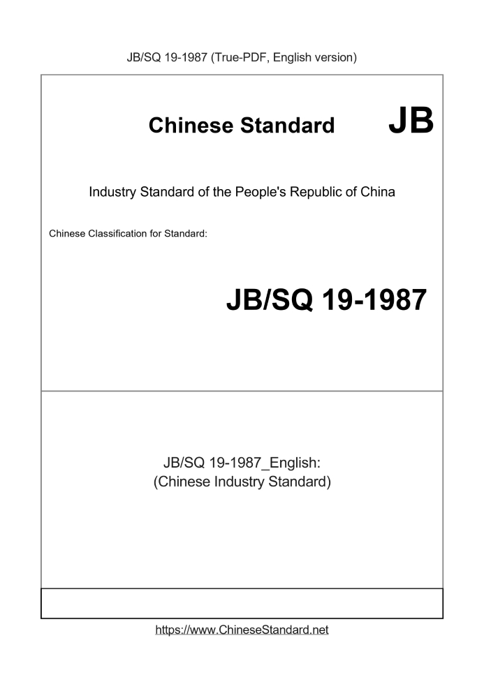 JB/SQ 19-1987