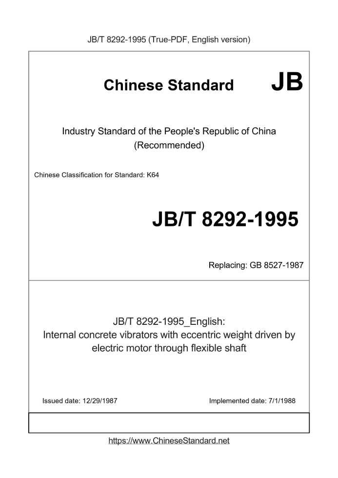 JB/T 8292-1995