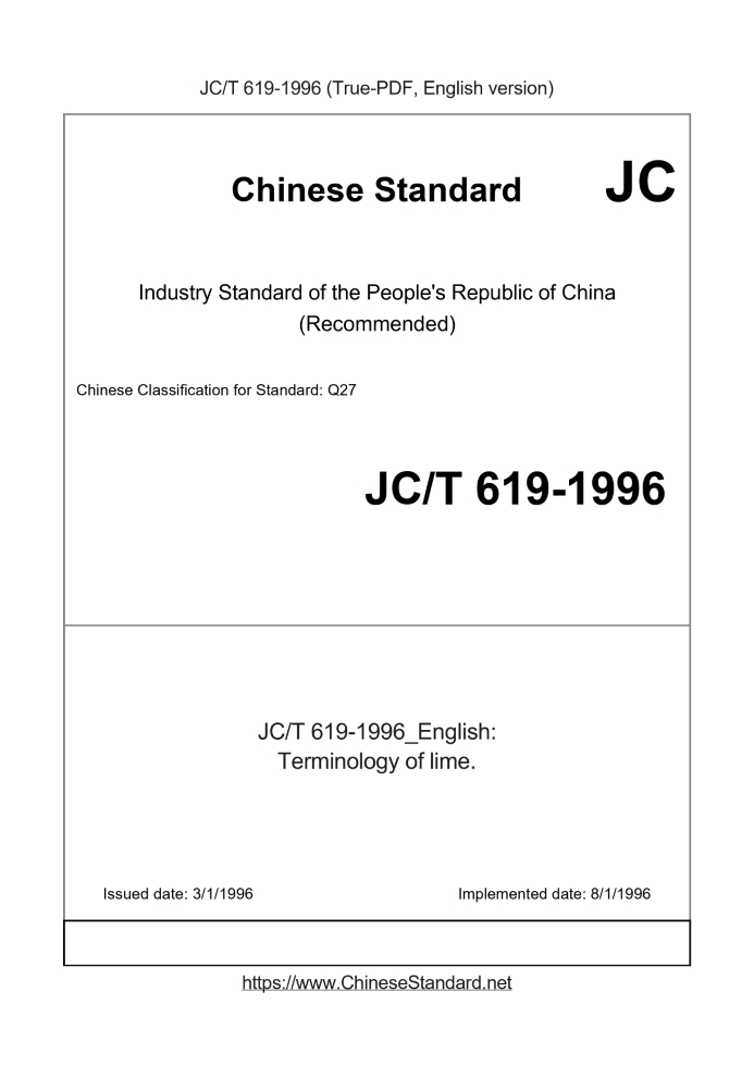 JC/T 619-1996