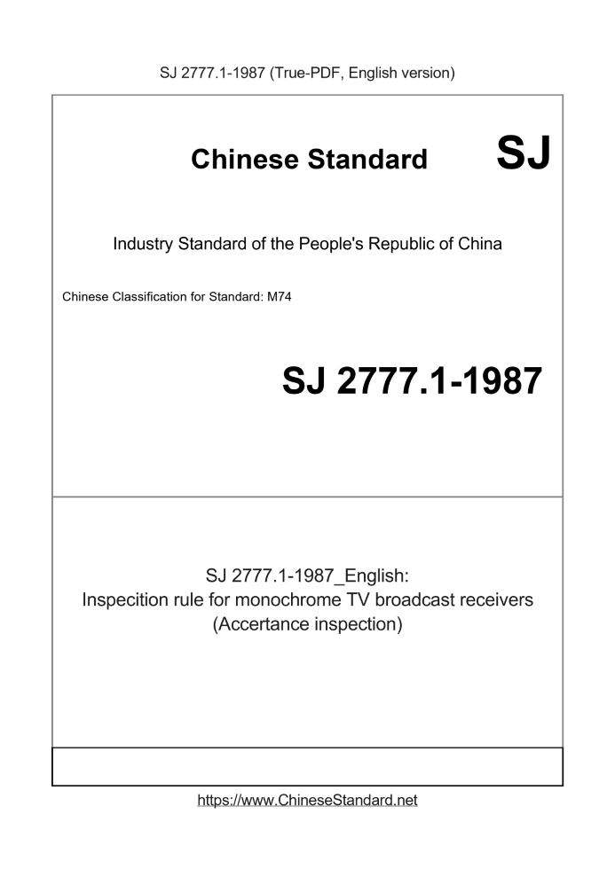 SJ 2777.1-1987