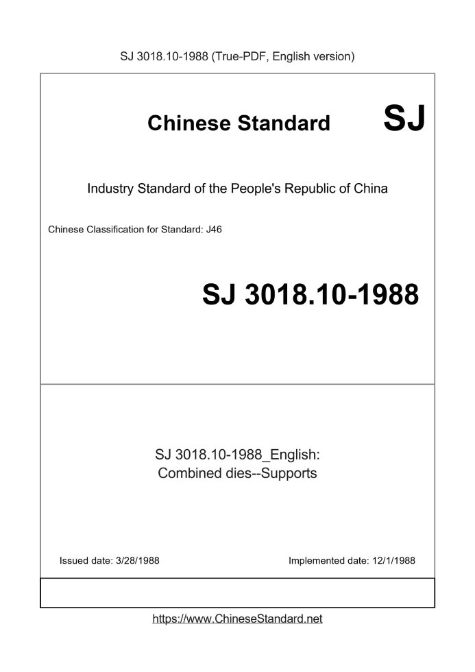 SJ 3018.10-1988
