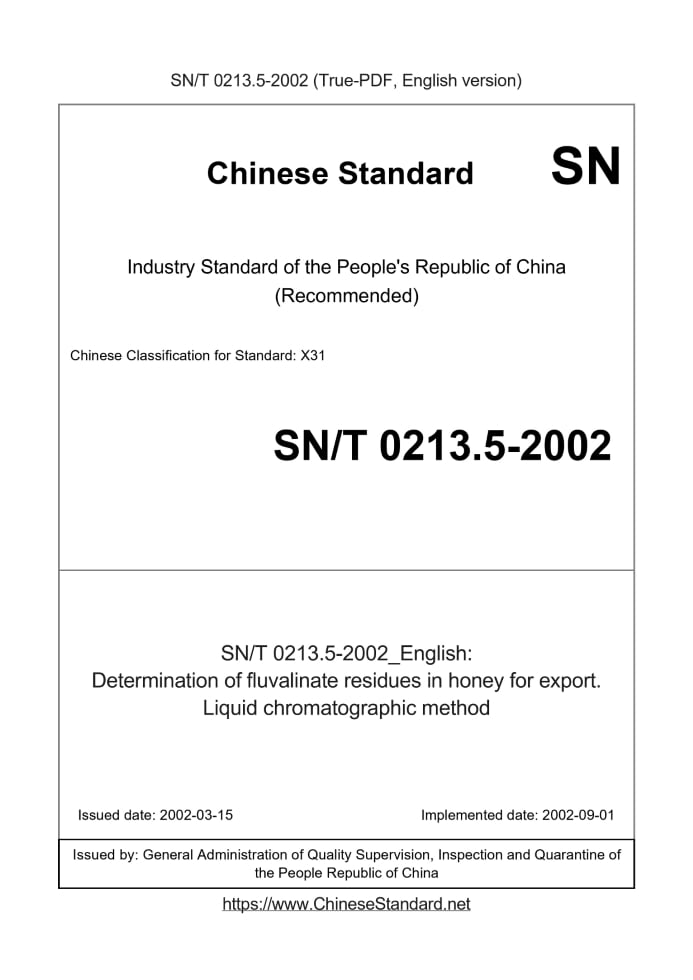 SN/T 0213.5-2002