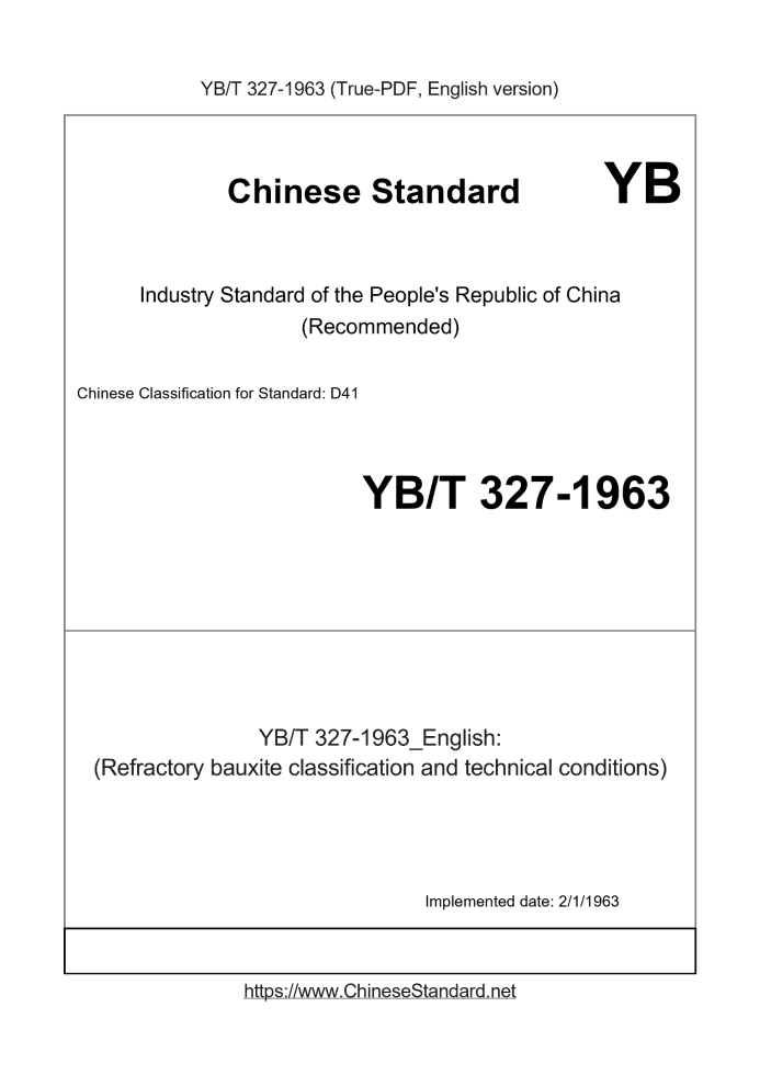 YB/T 327-1963
