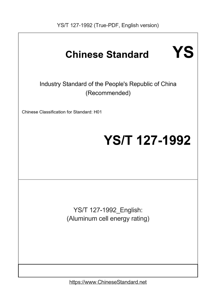 YS/T 127-1992