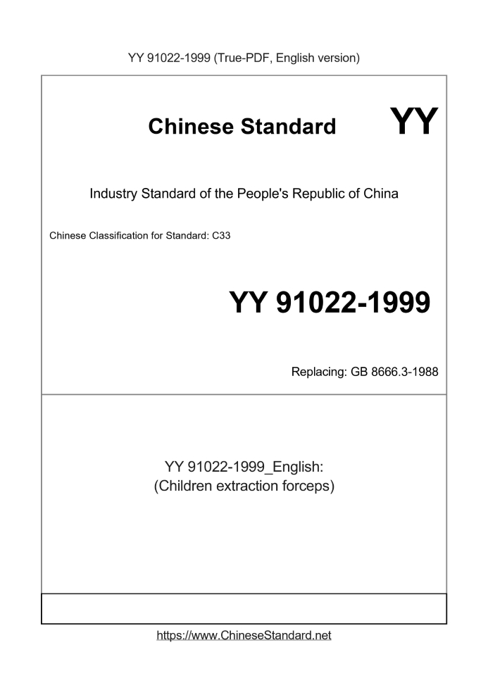 YY 91022-1999